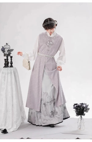 This purple hanfu for women features elegant hanfu sleeves, intricate hanfu patterns, and layered hanfu skirt designs. Perfect as a princess hanfu dress, fairy hanfu dress, or sexy hanfu, it’s inspired by Tang Dynasty hanfu and ideal for hanfu cosplay or hanfu dance styles. Available in plus size hanfu, it’s perfect for any occasion. Wondering where to buy hanfu? Visit our hanfu shop for the best hanfu for sale options.