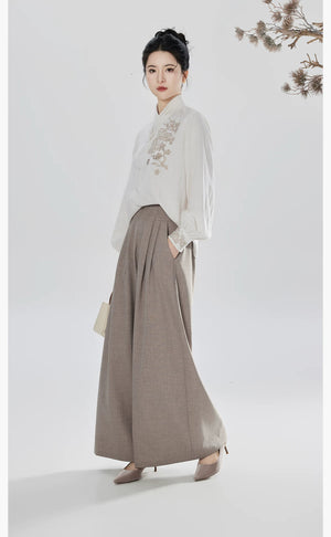 Songyu modern Hanfu floral shirt Song pants and skirt product photo 16