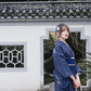 Blue Japanese kimono yukata vintage dress modified kimono