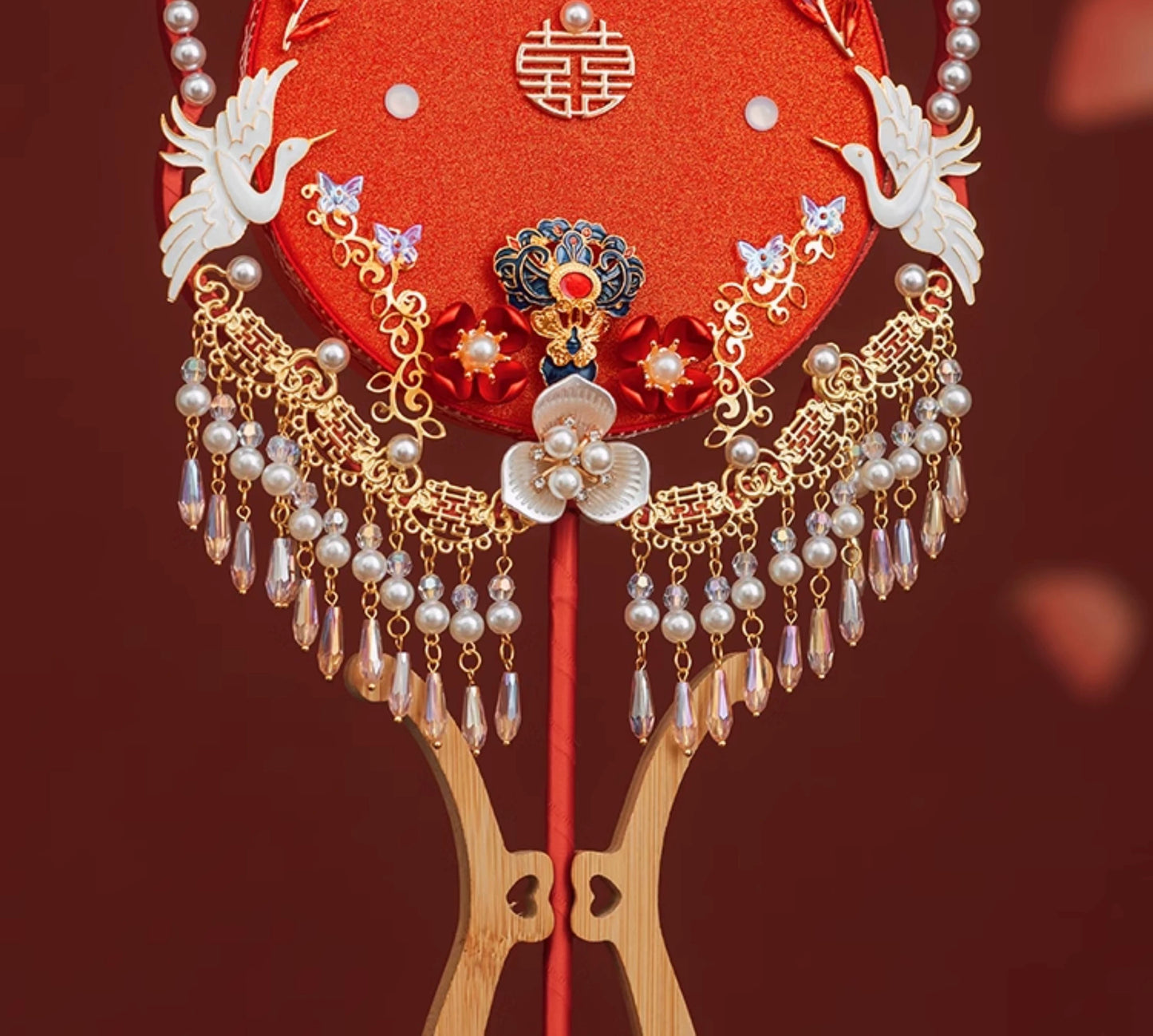 如意 ｜ Bridal fan  Chinese wedding bouquet