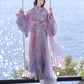 Flowers fly into dreams, Warring States robe embroidery fairy spring and summer Hanfu