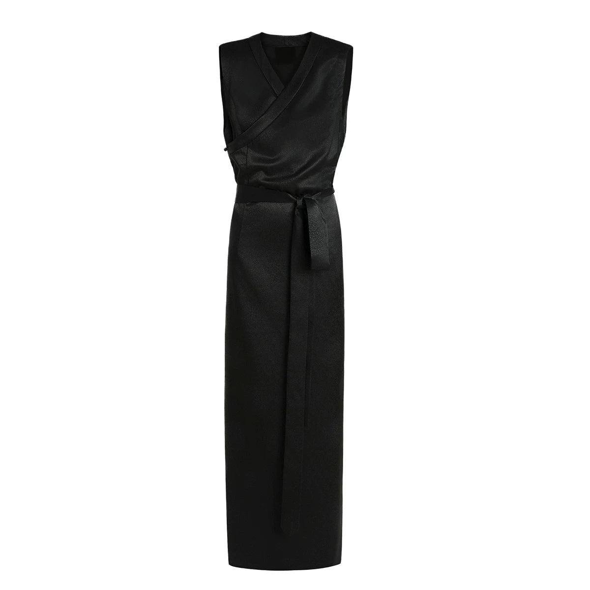 Black Xizang-inspired dress separates with turquoise collar and cuffs