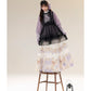 [Flower Mist] Pipa Sleeve Crossneck Shirt Ming Hanfu Women's Black Skirt Horse Skirt Set