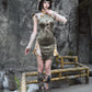 Spring Dragon Festival, Embroidered Short Cheongsam Dress Halloween