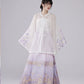 [Mountain Mist Lily] Imitation Makeup Flower Horse Dress Crew Neck Ming Hanfu Suit Women