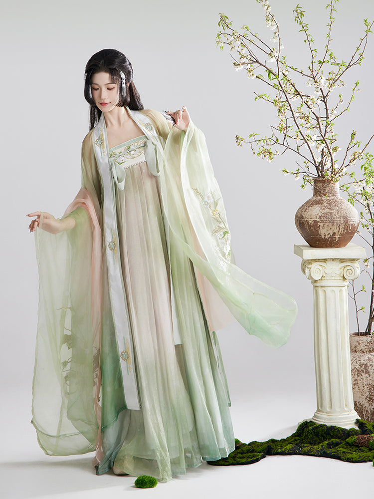 [Yelan Jingsui] Hanfu female chest-length big-sleeved shirt embroidery fairy