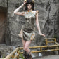 Spring Dragon Festival, Embroidered Short Cheongsam Dress Halloween