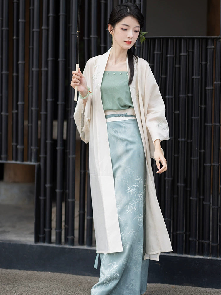 This blue modern hanfu features elegant hanfu sleeves, a stylish hanfu jacket, and timeless charm. Perfect for a princess hanfu dress, fairy hanfu dress, or casual hanfu, it suits every hanfu woman. Layer with a hanfu shirt or wear as a modern hanfu dress, inspired by Ming Dynasty hanfu. Ideal for hanfu cosplay or as a cozy winter hanfu, it’s available at our trusted hanfu shop. Wondering where to buy hanfu? Start here for authentic styles.