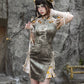 Spring Dragon Festival, Embroidered Short Cheongsam Dress Halloween