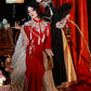 "Pomegranate" red cheongsam dress engagement Hanfu horse dress set