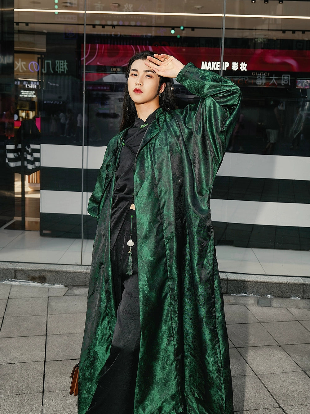 Tang round neck robe Hanfu spring and summer men's and women's round neck robe