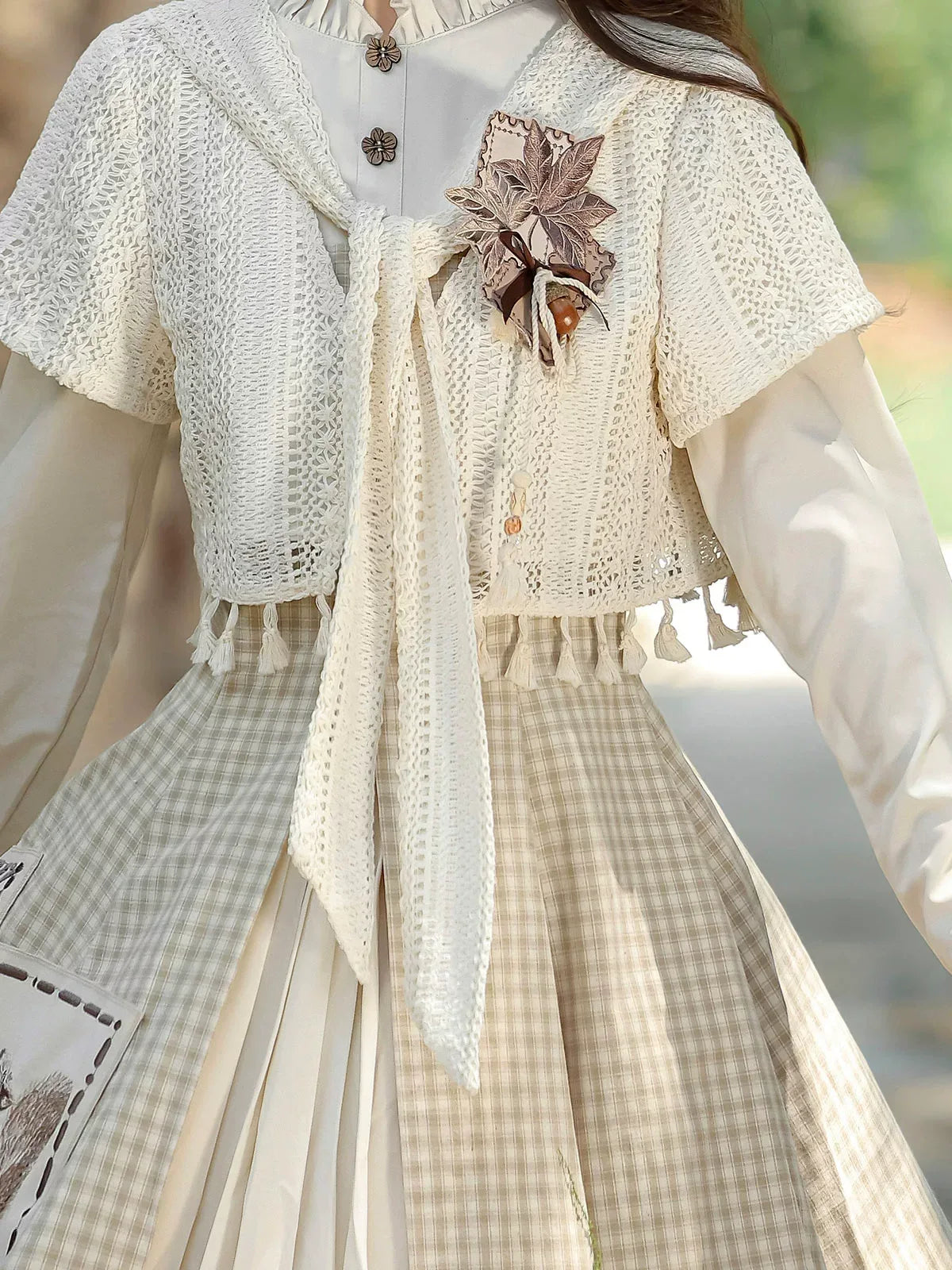 Autumn Harvest New Chinese Style Hanfu-Inspired Set | Dress Outfit Top + Dress / M Autumn Harvest New Chinese Style Hanfu-Inspired Set | Dress Outfit Top + Dress / M