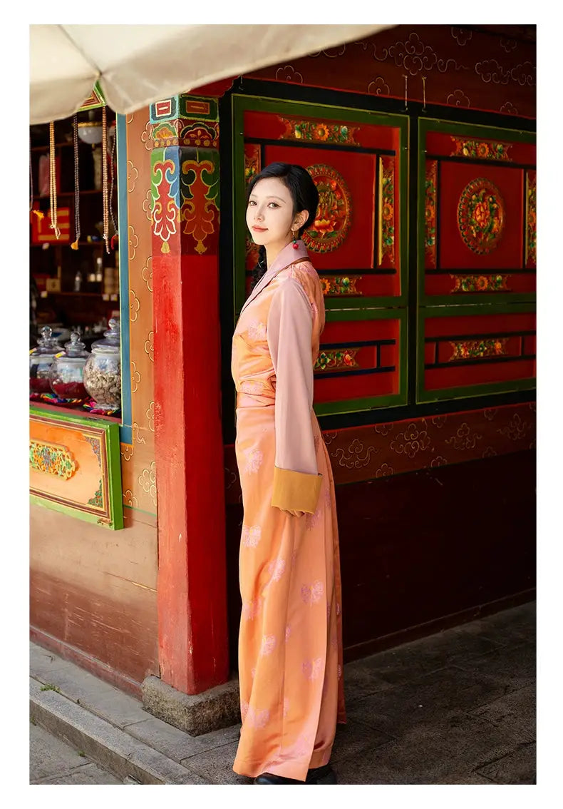 Tibetan traditional long skirt clothing