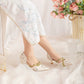 Vine embroidery cheongsam shoes