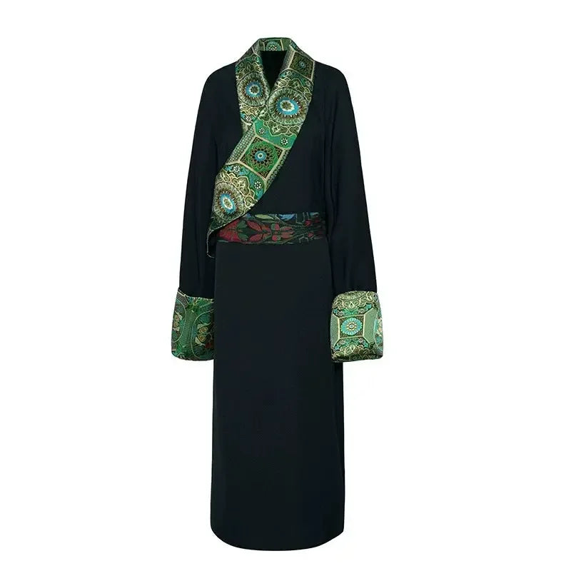 Tibetan clothing Women's Tibetan minority photo clothing Travel photography Tibetan robes Performance clothing Women's Lhasa Tibetan clothing Black Tibetan clothing Women's Tibetan minority photo clothing Travel photography Tibetan robes Performance clothing Women's Lhasa Tibetan clothing Black