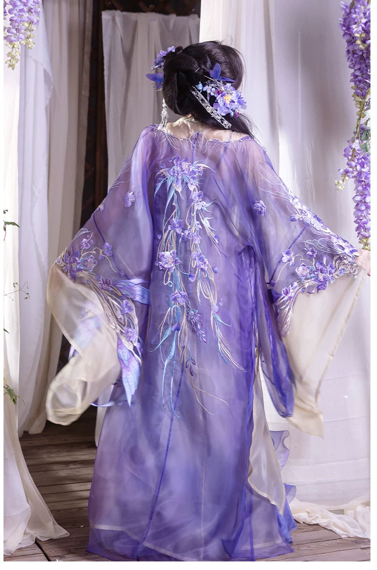 For example, Dreaming of Original Song-style Hanfu Women's Chaoge f Chaoge (double-layer large-sleeved shirt + suspender + lower skirt) / M