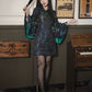 Retro black cheongsam short skirt