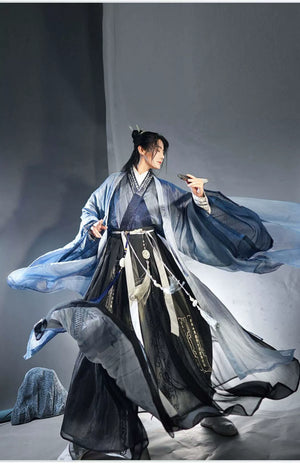 Embark on a journey through the Song Dynasty with our Yuanshi large-sleeved shirts. Infused with metaverse magic and Hanfu technology, explore Jin and Tang Dynasty menswear. Elevate your look with virtual reality-inspired Hanfu cloaks and belts. Dive into Genshin Impact-inspired Hanfu cosplay. From Ruqun to Ming Hanfu styles, our collection blends tradition with innovation for the modern man.