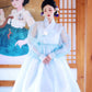 Blue Hanbok Korean Dress Women's Court Dress