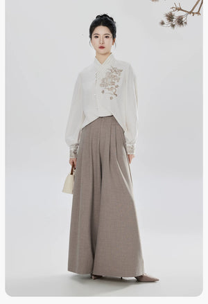 Songyu modern Hanfu floral shirt Song pants and skirt product photo 18
