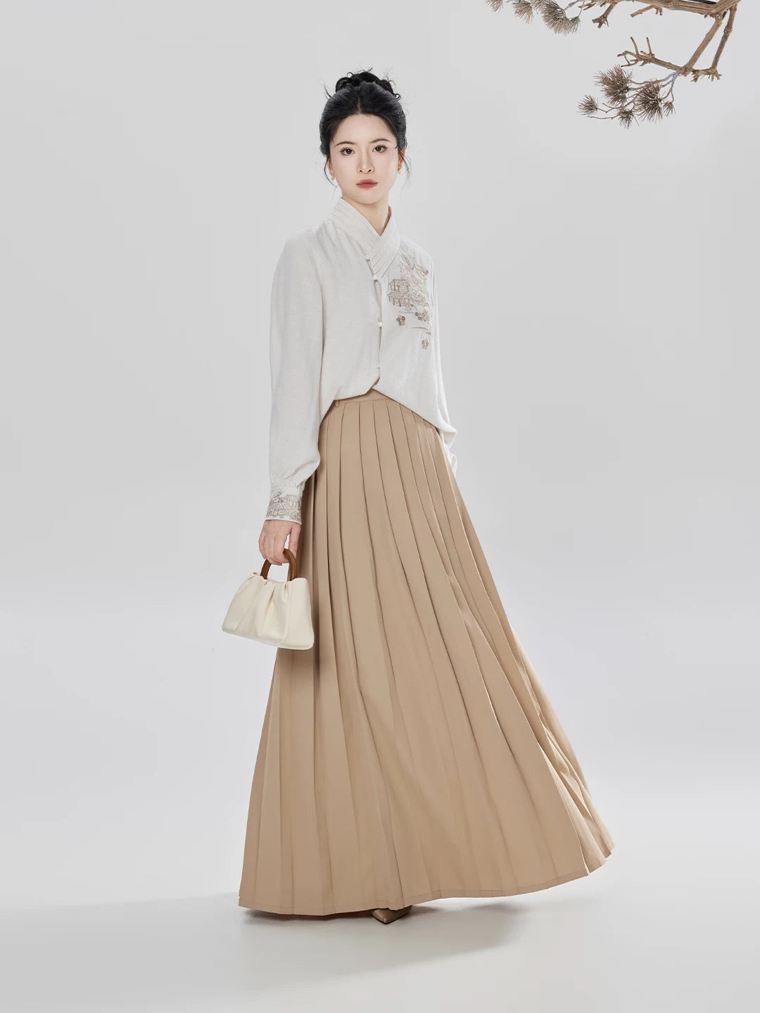 Songyu modern Hanfu floral shirt Song pants and skirt product photo 3