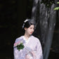 Purple high-end lace Taisho Romance modified kimono