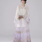 [Mountain Mist Lily] Imitation Makeup Flower Horse Dress Crew Neck Ming Hanfu Suit Women