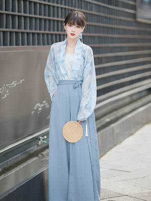 Discover a blue modern hanfu with elegant hanfu sleeves, a stylish hanfu jacket, and timeless charm. Perfect for a princess hanfu dress, fairy hanfu dress, or casual hanfu, it suits every hanfu woman. Pair with a hanfu shirt or wear as a modern hanfu dress, inspired by Ming Dynasty hanfu. Ideal for hanfu cosplay or as a cozy winter hanfu, it’s available at our trusted hanfu shop. Wondering where to buy hanfu? Shop now!