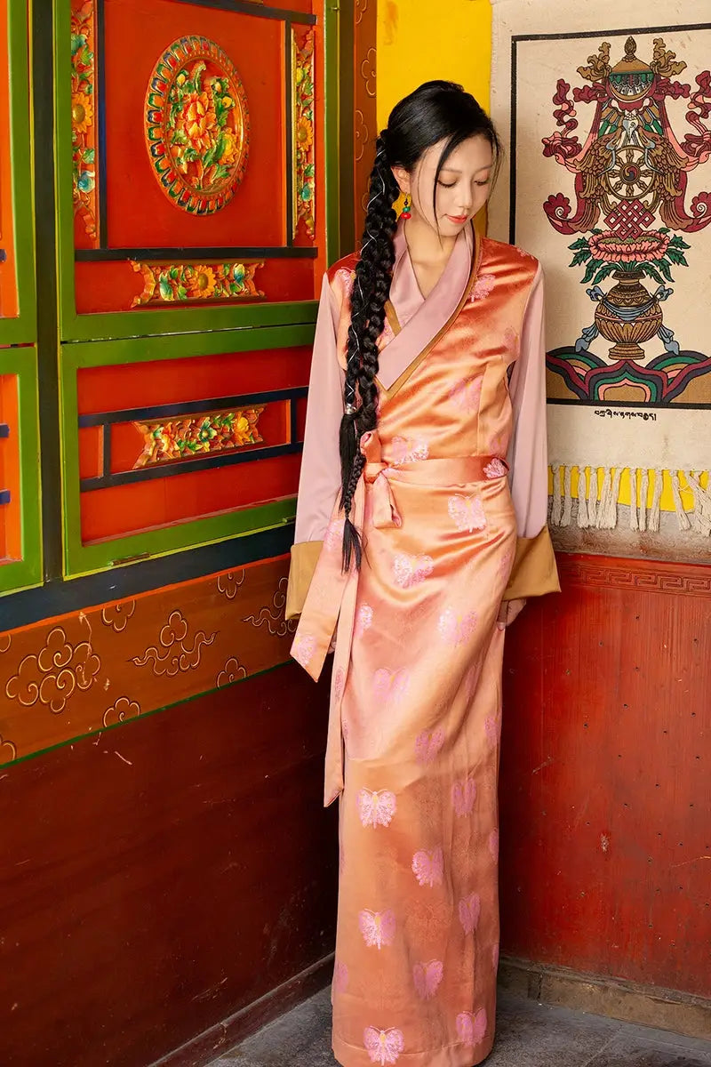 Tibetan traditional long skirt clothing