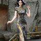 Spring Dragon Festival, Chinese national style disc buckle slim fish tail long slit cheongsam dress