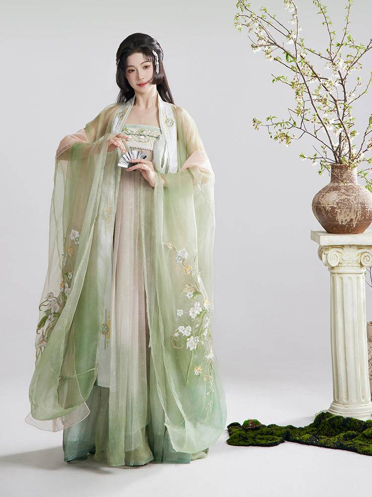 [Yelan Jingsui] Hanfu female chest-length big-sleeved shirt embroidery fairy