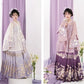 [Mountain Mist Lily] Imitation Makeup Flower Horse Dress Crew Neck Ming Hanfu Suit Women