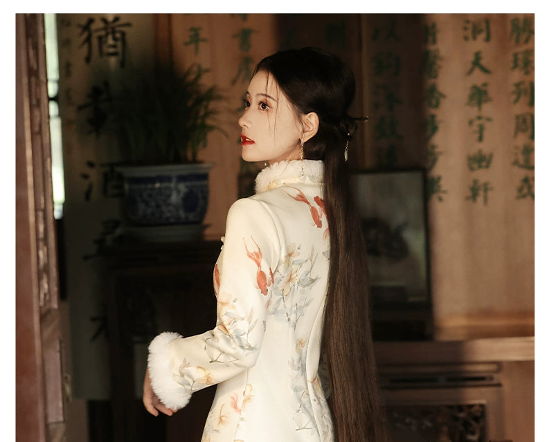 national style tea  cheongsam, autumn clothes