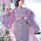 Flowers fly into dreams, Warring States robe embroidery fairy spring and summer Hanfu