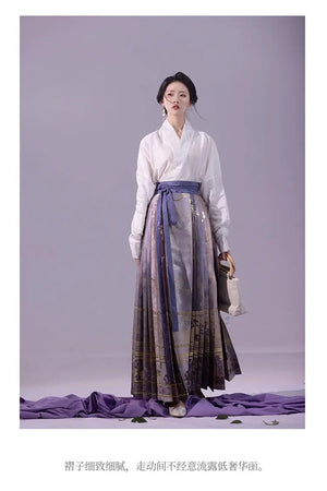 This purple hanfu coat features hanfu sleeves and a hanfu modern design inspired by Song Dynasty hanfu. Perfect for pairing with a princess hanfu dress, hanfu shirt, or modern Chinese New Year clothes, it blends traditional chinese clothing patterns with style. Loved by hanfu woman and hanfu female fans, it’s available on Chinese clothing brands online, best Chinese designer clothing websites, and in demarzo Chinese clothing collections.