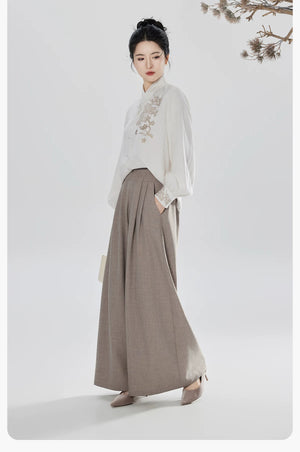 Songyu modern Hanfu floral shirt Song pants and skirt product photo 21