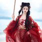 Step into the opulent world of Tang Dynasty elegance with our exquisite Red Hanfu Ensemble. Featuring a chest-length wrap skirt adorned with intricate super fairy embroidery and paired with a flowing large-sleeved top suit, our ensemble captures the essence of Tang Dynasty grandeur and sophistication. Embrace the rich heritage and timeless beauty of ancient Chinese fashion with our stunning collection.