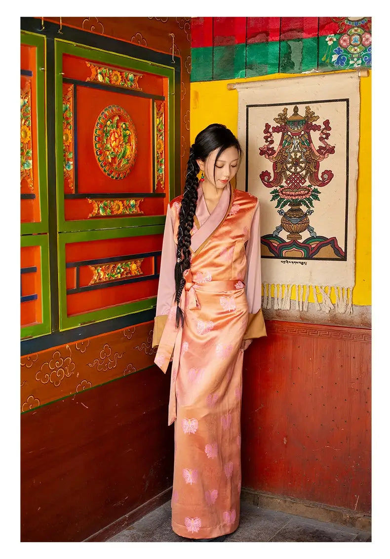 Tibetan traditional long skirt clothing