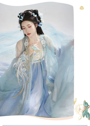 Discover blue traditional hanfu for women with elegant hanfu sleeves, intricate hanfu patterns, and layered designs. Perfect as a princess hanfu dress, fairy hanfu dress, or sexy hanfu, it’s ideal for hanfu cosplay, hanfu dance style, or casual wear. Shop plus size hanfu, hanfu skirts, and more at our trusted hanfu shop, featuring hanfu for sale from top chinese clothing brands and the best Chinese designer clothing websites. 