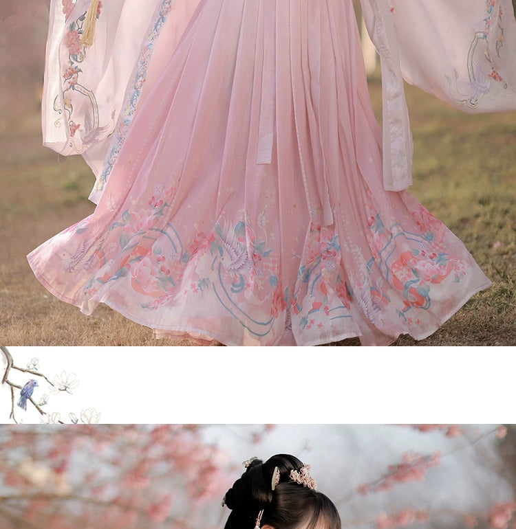 Song Dynasty Han pink Clothing Fairy Elegant Chinese Style Xiachu Ancient Clothing Spring and Autumn