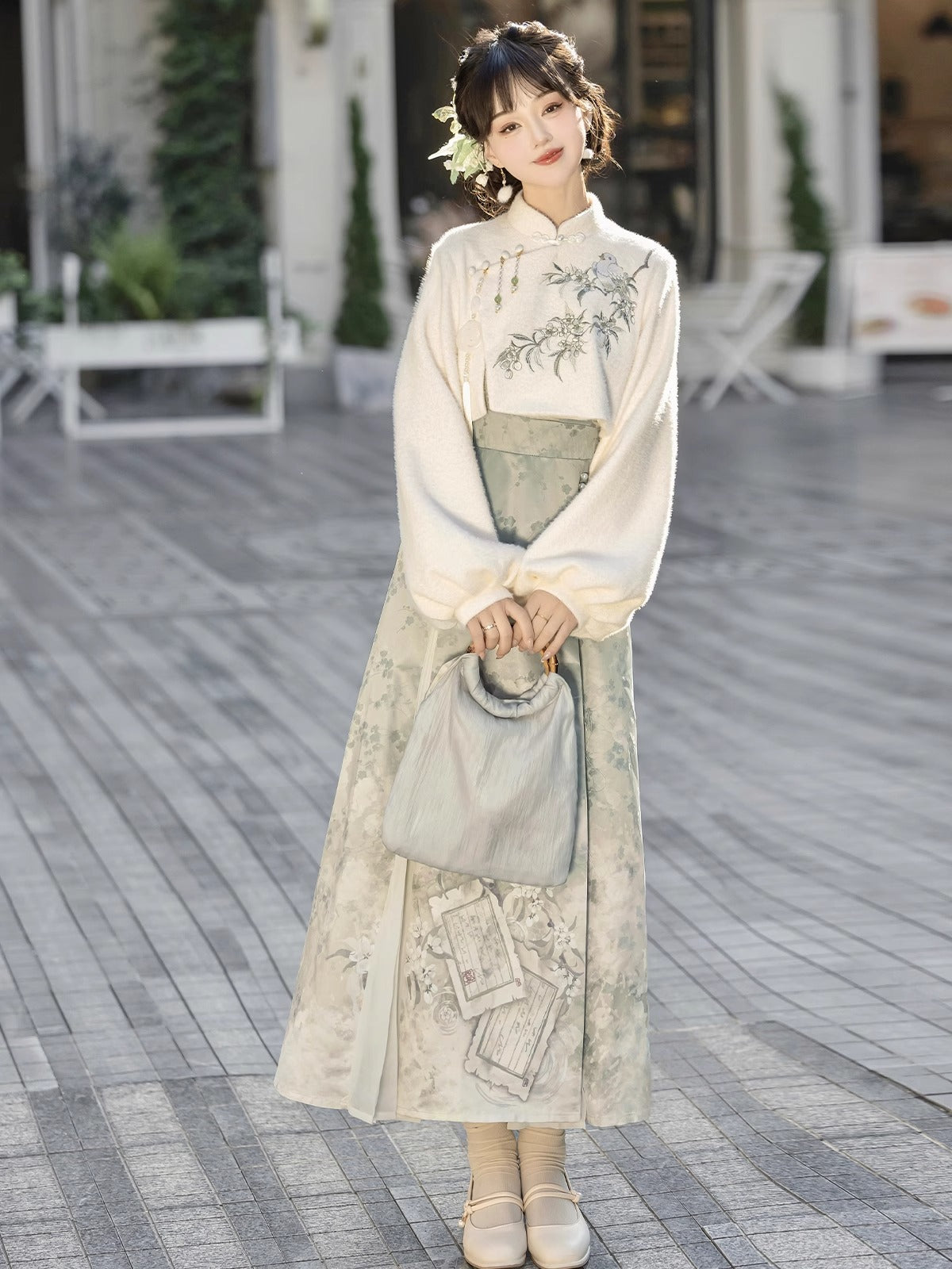 Lixiang leads to Hanfu women's Han elements Chinese style new Chinese top dress set spring and autumn