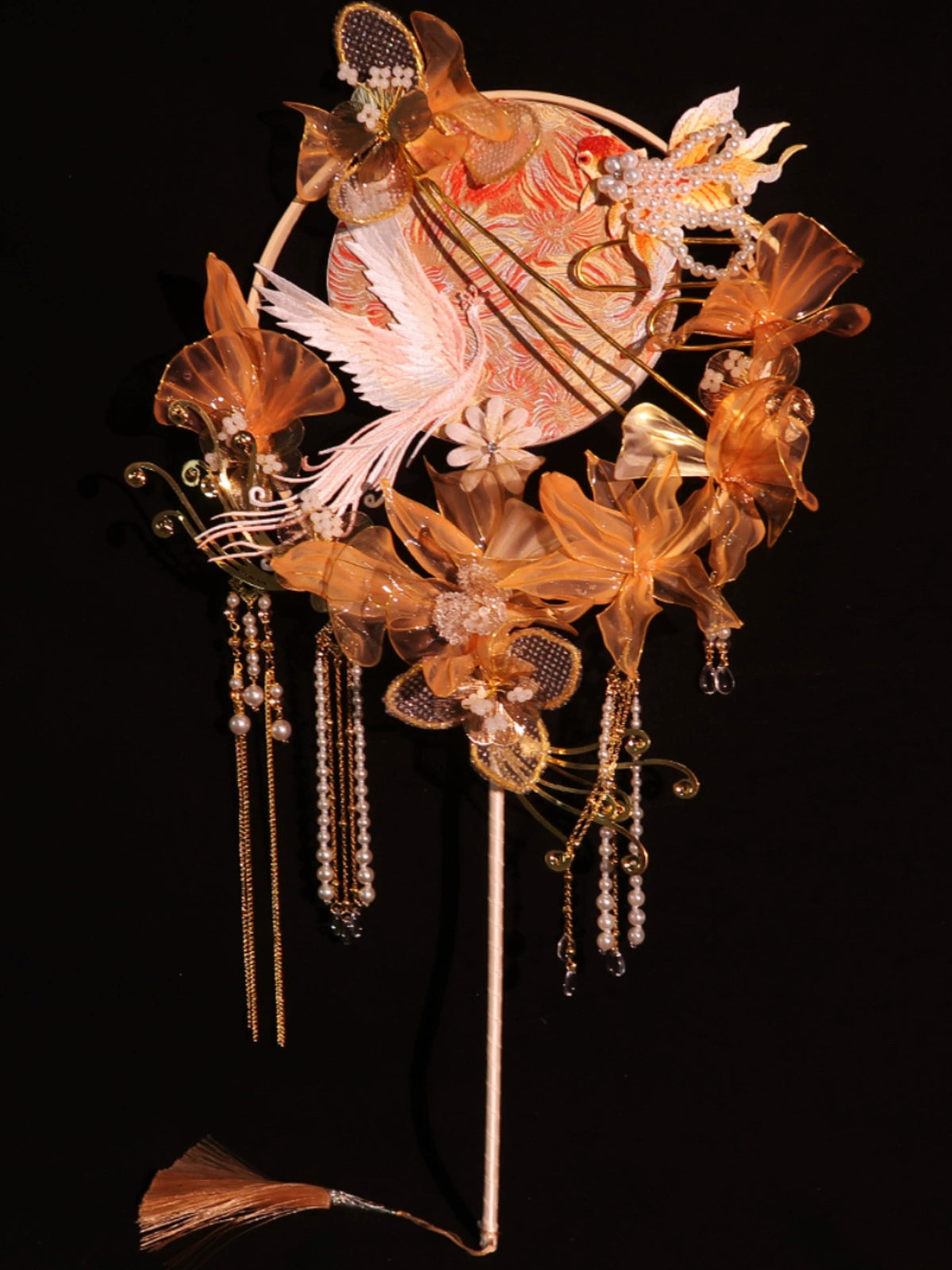 橘鹤｜bride wedding antique handmade fan