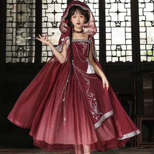 Discover a red modern hanfu with elegant hanfu sleeves, a stylish hanfu jacket, and timeless charm. Perfect for princess hanfu dress, fairy hanfu dress, or casual hanfu, it suits every hanfu woman. Pair with a hanfu shirt or wear it as a modern hanfu dress. Inspired by Ming Dynasty hanfu, it’s ideal for hanfu cosplay or as a cozy winter hanfu. Visit our hanfu shop for the best modernised hanfu and authentic blue hanfu.