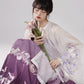 [Mountain Mist Lily] Imitation Makeup Flower Horse Dress Crew Neck Ming Hanfu Suit Women