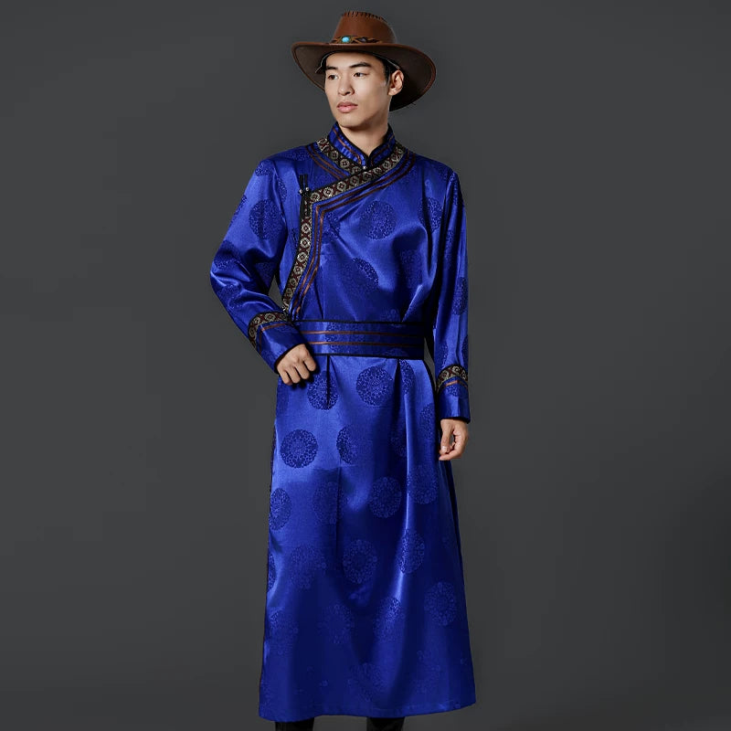 Men's Mongolian Robe | Traditional Long Robe for Daily Life & Performance