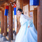 Blue Hanbok Korean Dress Women's Court Dress