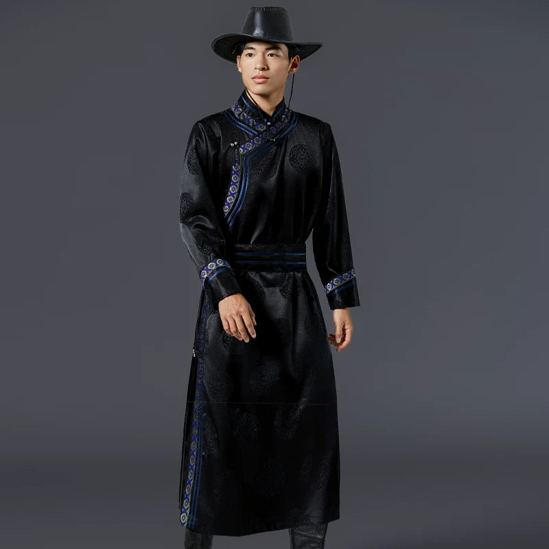Men's Mongolian Robe | Traditional Long Robe for Daily Life & Performance