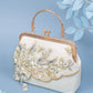 Yuejian white embroidered cheongsam Hanfu bag