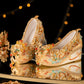 Champagne Golden Bride Chinese Wedding Shoes