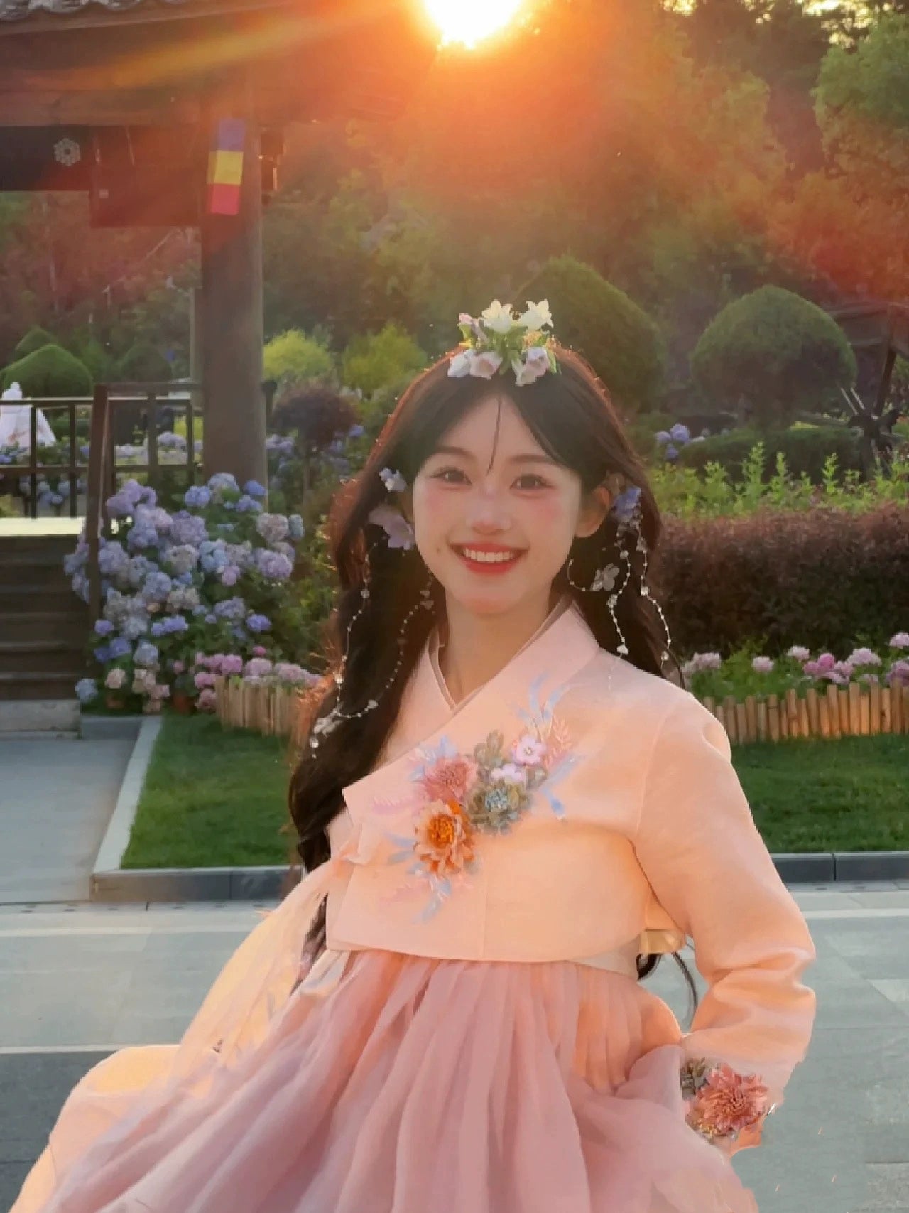 Pink Yanji Korean Daily Dress